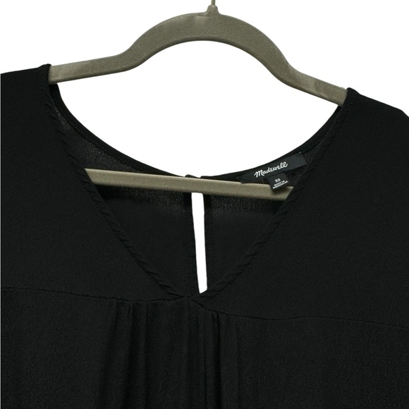 Madewell baby doll dolman sleeve blouse, v-neck, black, XS - Picture 3 of 6